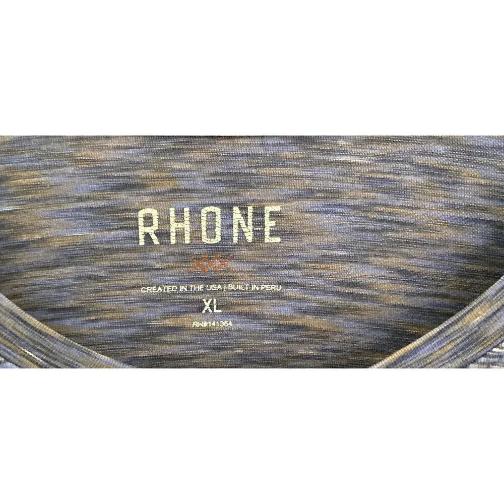 RHONE Athletic Henley Purple Jersey Long Sleeve Size XLarge